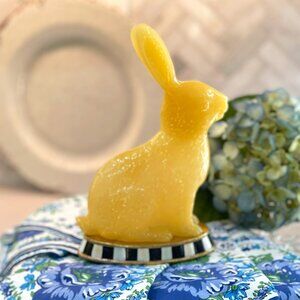 MacKenzie-Childs Pale Yellow Gleaming Bunny (single) -NEW